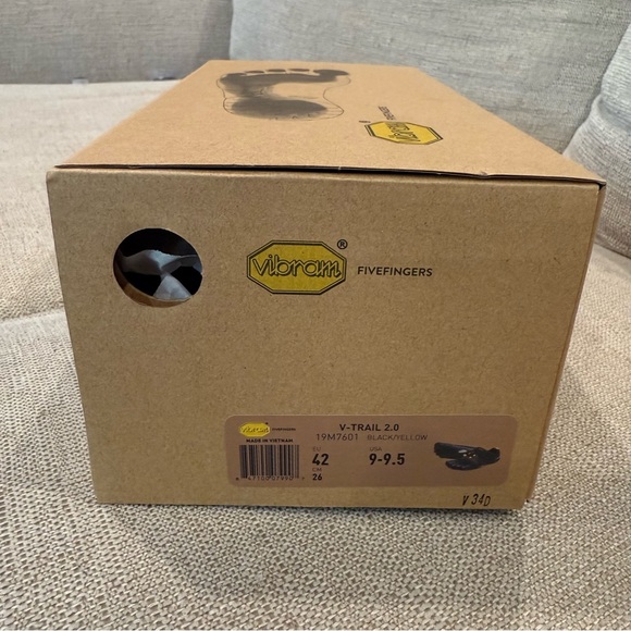 NWT! Vibram FiveFingers Men’s V-Trail 2.0, Black/Yellow, Size EU 41 (US 9-9.5) - Picture 11 of 12